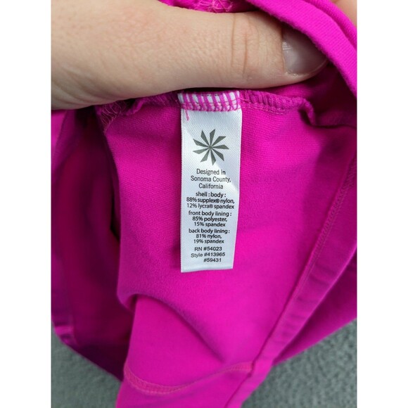 Athleta Women's size Small Hot Pink Fitness Athletic Tank Top with Shelf Bra - Picture 9 of 11